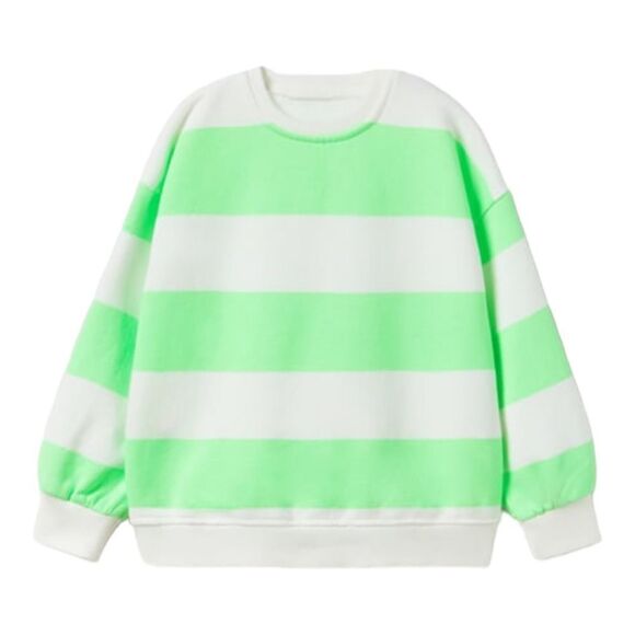 ZARA Kids | Neon Green | NEON STRIPED SWEATSHIRT - Picture 2 of 7